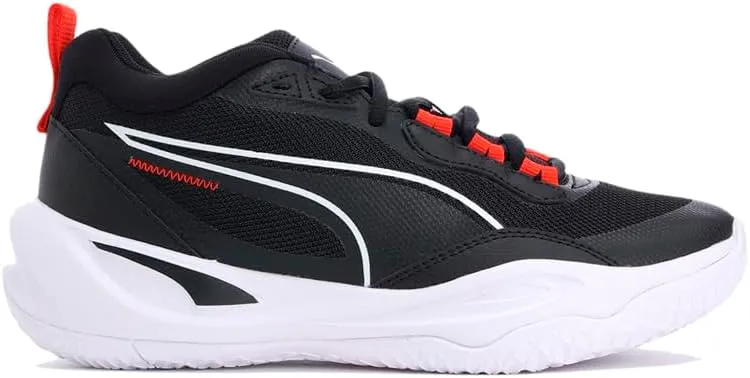 Puma Playmaker Pro Sneaker, Jet Black-High Risk Red, 6.5 US Unisex Big Kid