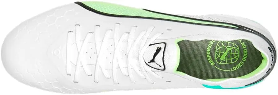 PUMA Women's Fg Outsole King Ultimate Ag Soccer Cleated, Firm Ground, Turf-White-Size 9 M