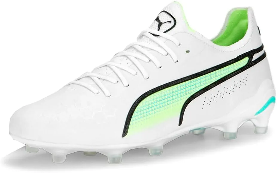 PUMA Women's Fg Outsole King Ultimate Ag Soccer Cleated, Firm Ground, Turf-White-Size 9 M