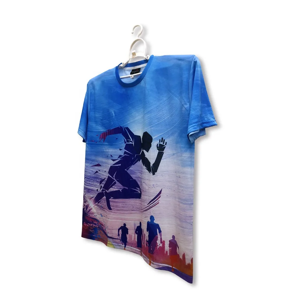 Quick Dry Fit Custom Marathon Sports Sublimation Printing T shirt