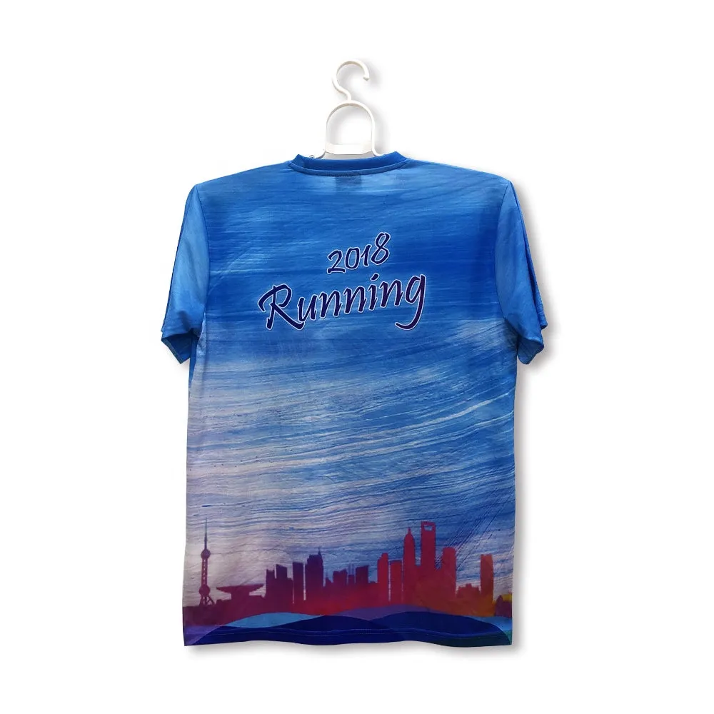 Quick Dry Fit Custom Marathon Sports Sublimation Printing T shirt