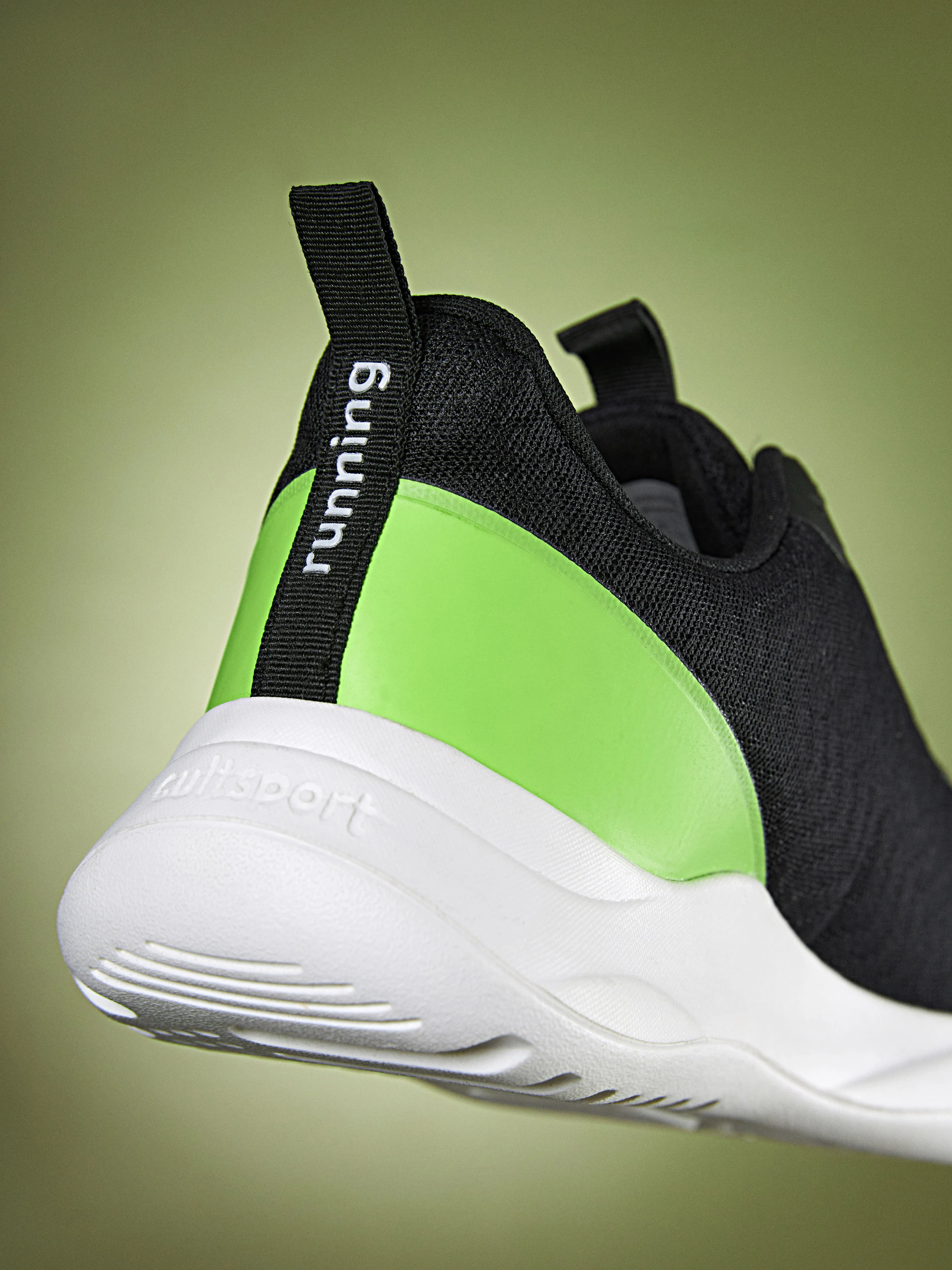 Racer Men Running Shoes - Black/Lime Green