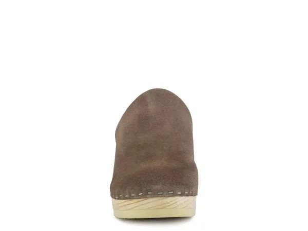 RAG & CO DARCIE TAUPE Suede Clogs