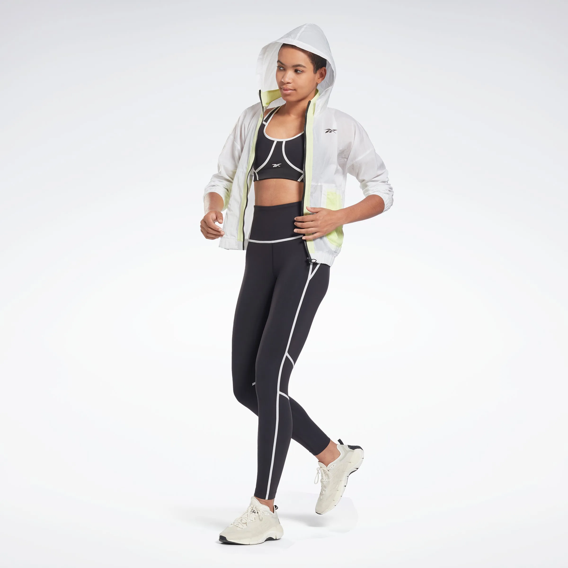 Reebok Apparel Women Lux High-Waisted Colorblock Leggings Black