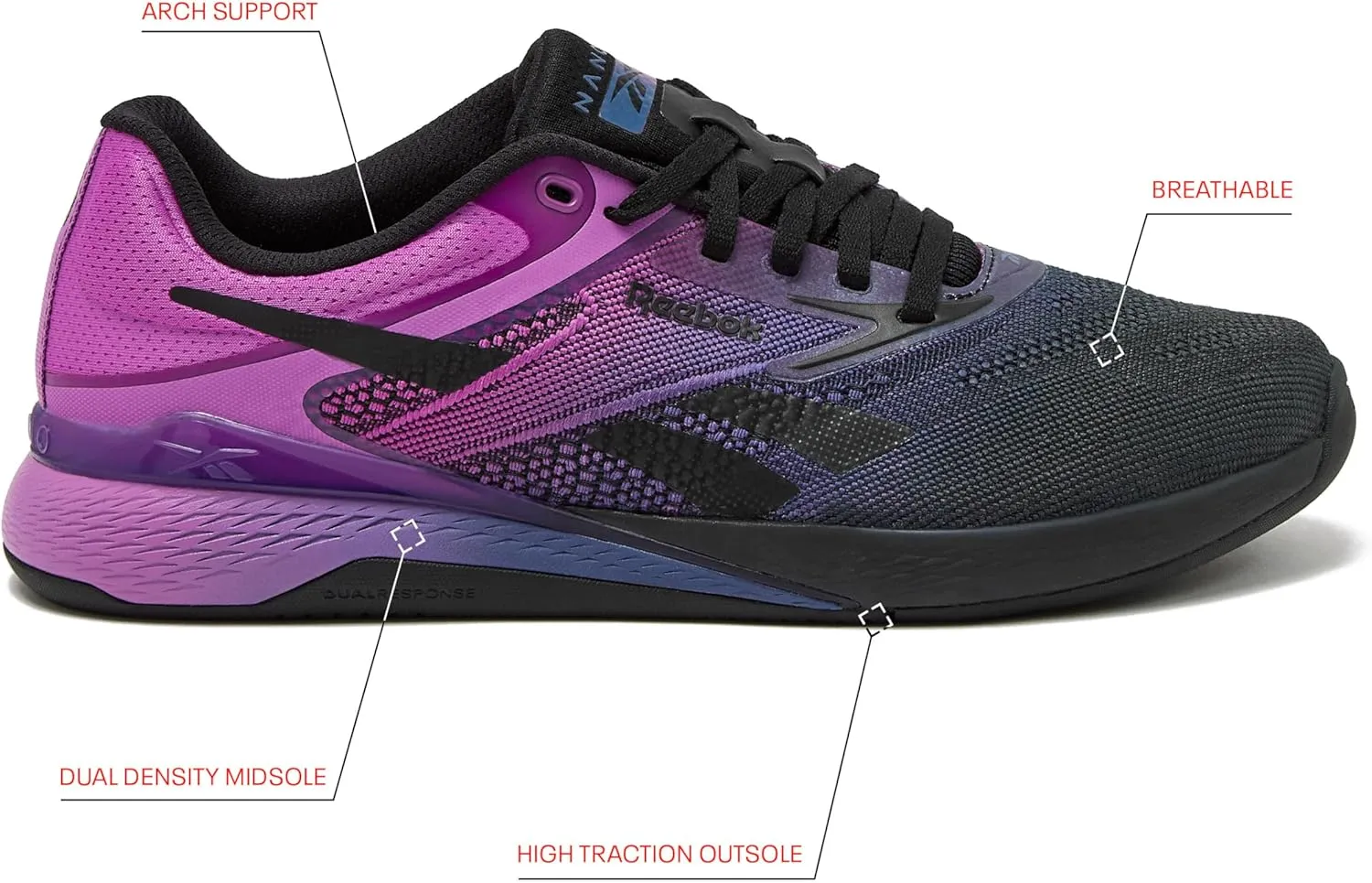 Reebok Nano X5 Sneakers for Women, Cross Training Gym Walking Shoes Women