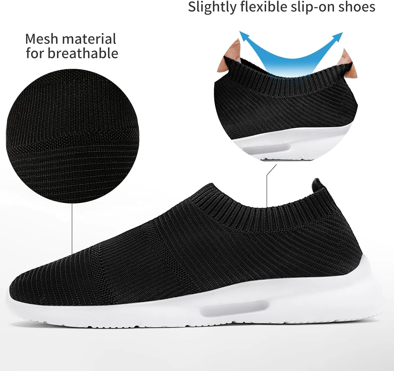 Running Shoes for Men Tennis Slip On Sneakers Breathable Fashion Mesh