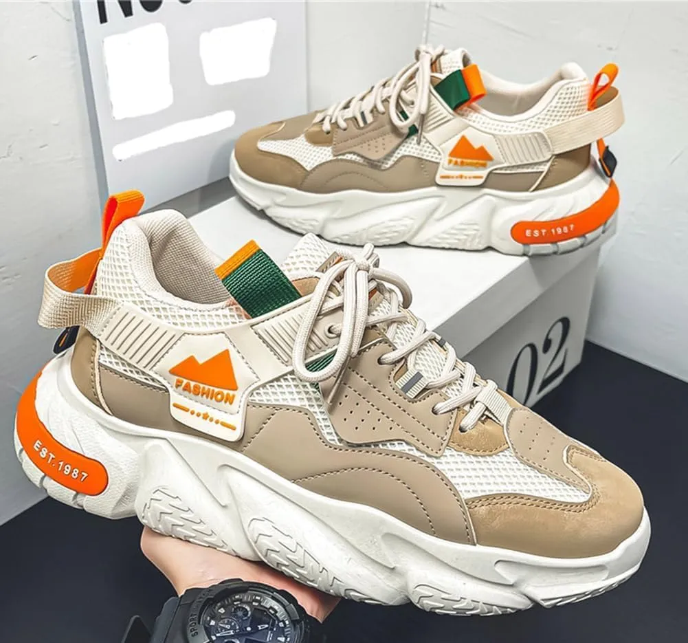 Running Shoes for Men Wide Feet, Casual Chunky Platform Cushioning Men's Road Running Sneakers Shoes, Comfort Lightweight Walking Running Shoes