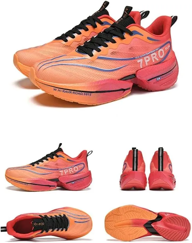 Running Shoes for Men with Arch Support Soft Bottom Cushioning Sneaker Marathon Racing Road Running Shoes Lightweight Breathable Mesh Walking Tennis Athletic Jogging Trainers