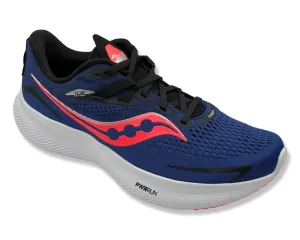 SAUCONY Ride 15 Wide 2E Running Shoes In Blue For Men's