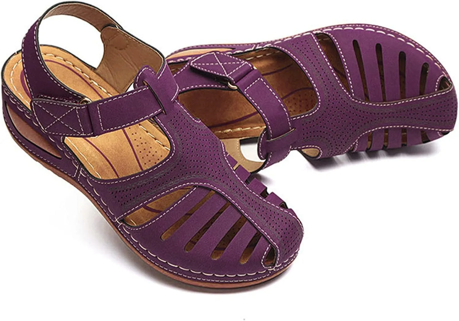 SBGMoSJ Ortho Dressy Sandals for Women Womens Orthopedic Flip Flops Wide Womens Summer Shoes White Women Comfort Sandals Walking Shoes Women Office Comfortable Sandals Women Huarache