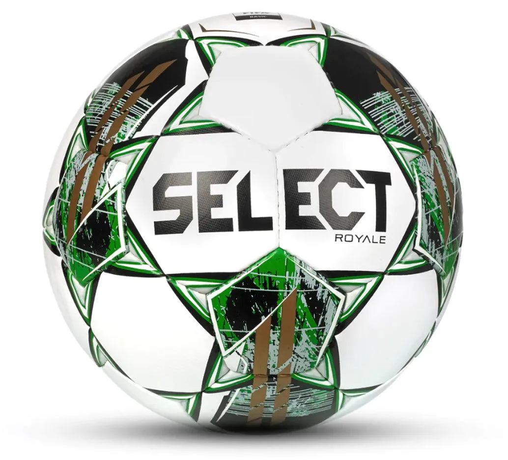 Select Bundle of 5 Select Royale V22 Soccer Ball White/Grn Size 5 NFHS Approved