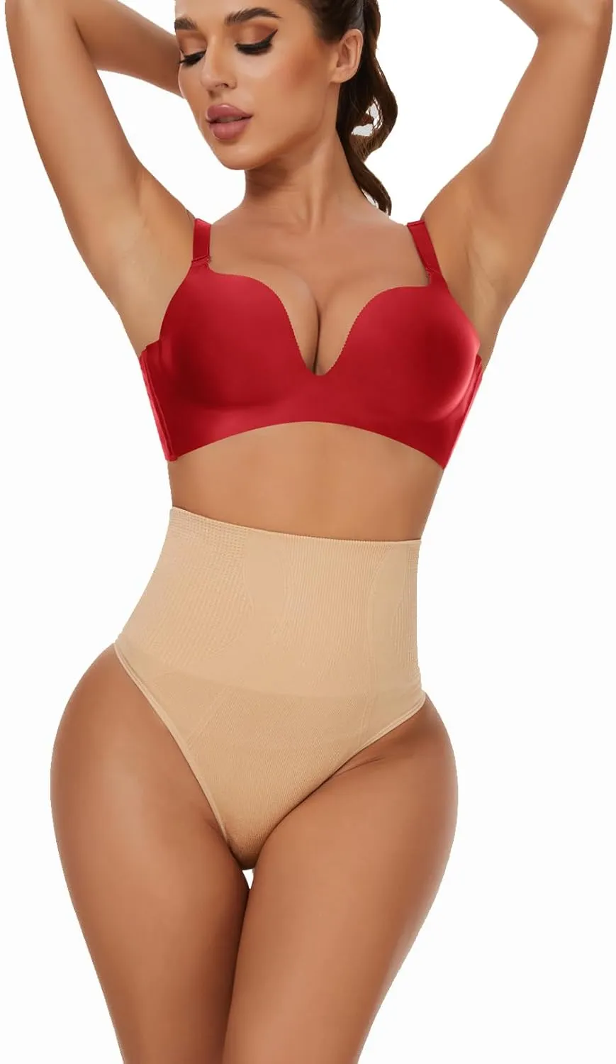 SEXYWG Women's Tummy Control Body Shaper Slim Control Thong Panties Shapewear
