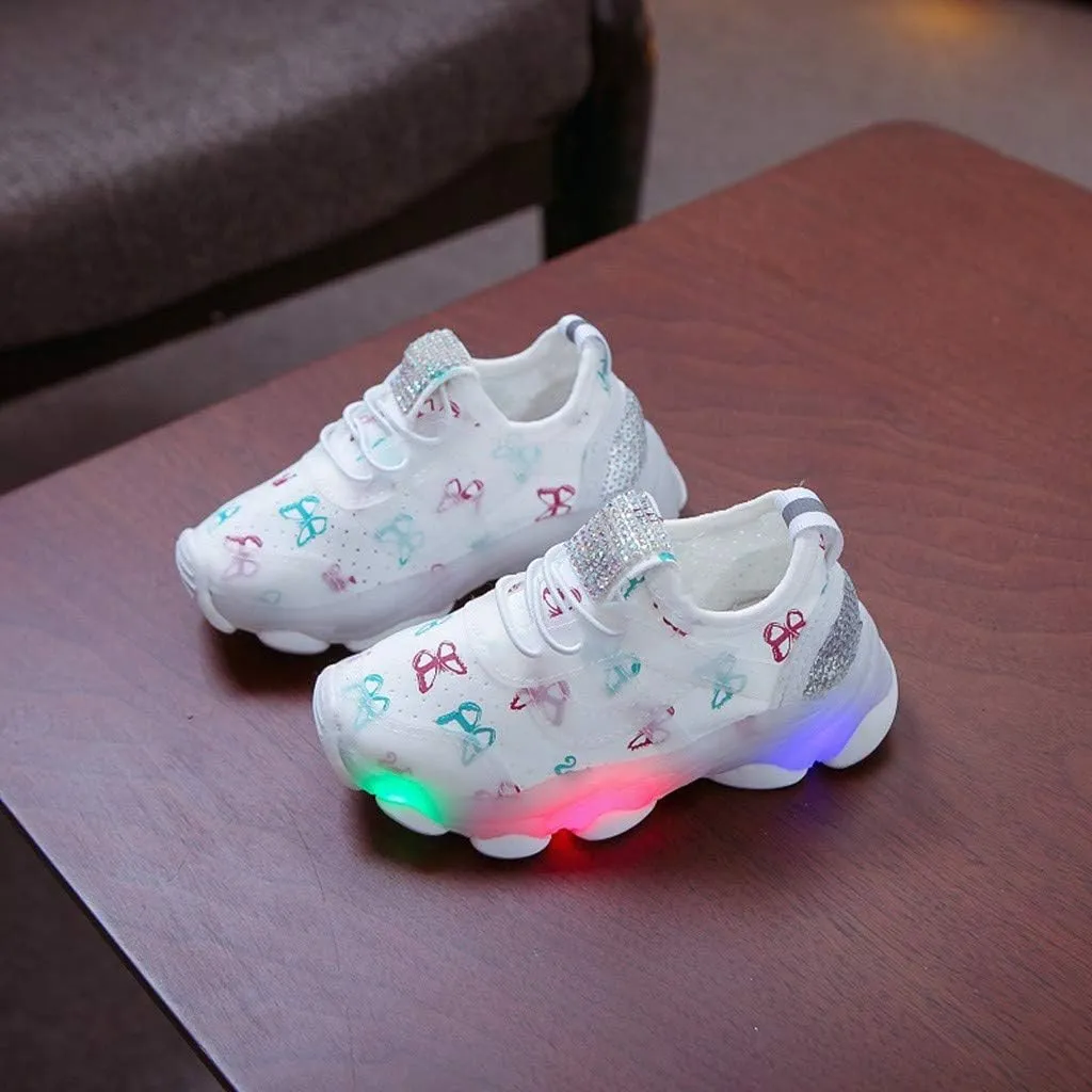 Shoes Girl Size 5t Led Girls Sport Run Crystal Baby Shoes Luminous Children Kid Baby Shoes 9t Girls Shoes