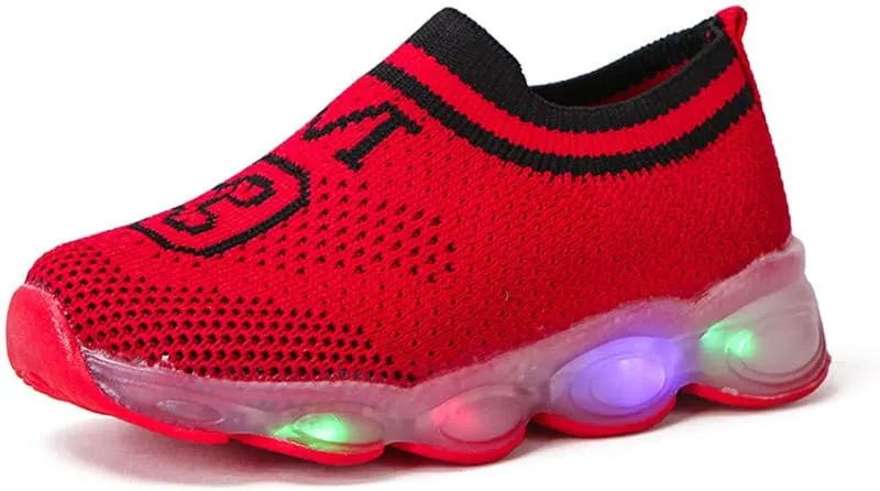 Size 5 Light up Shoes Leisure Casual Sneaker Toddler's Children's Mesh Outdoors Size 1 Baby Girls Shoes