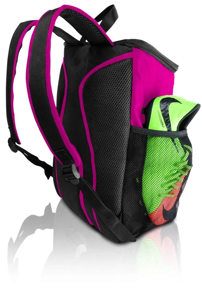 Soccer Backpack with Ball Holder Compartment - | Bag Fits All Soccer Equipment & Gym Gear (Pink)