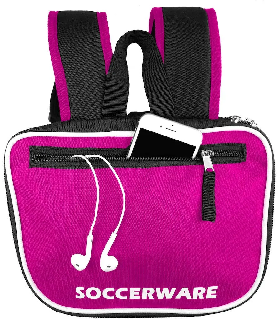 Soccer Backpack with Ball Holder Compartment - | Bag Fits All Soccer Equipment & Gym Gear (Pink)