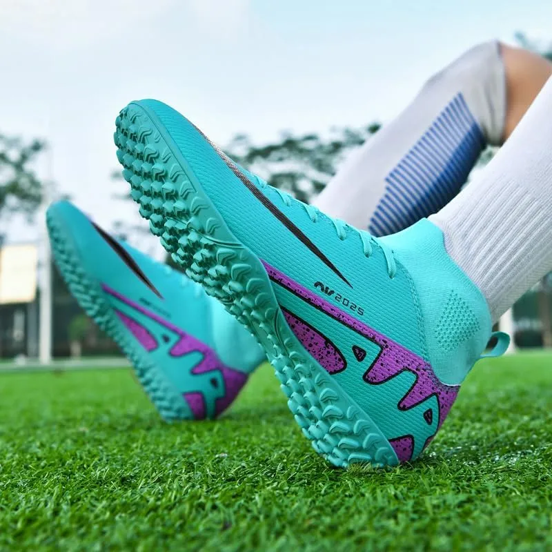 Soccer Cleats for Mens Womens Indoor Soccer Shoes Adult AG FG TF Football Boots Wide Training Sneaker