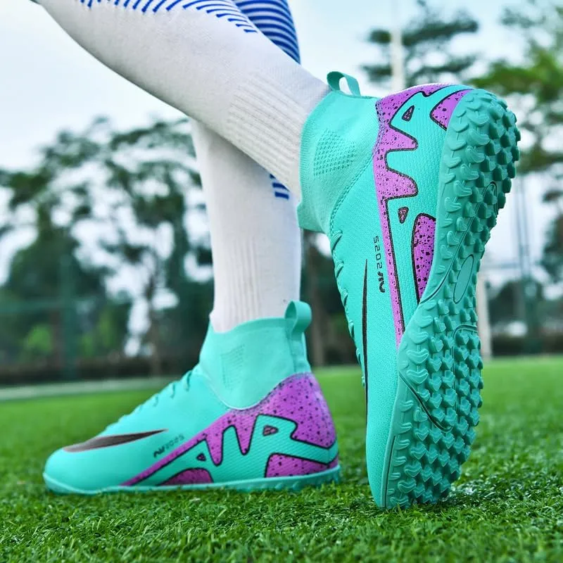 Soccer Cleats for Mens Womens Indoor Soccer Shoes Adult AG FG TF Football Boots Wide Training Sneaker