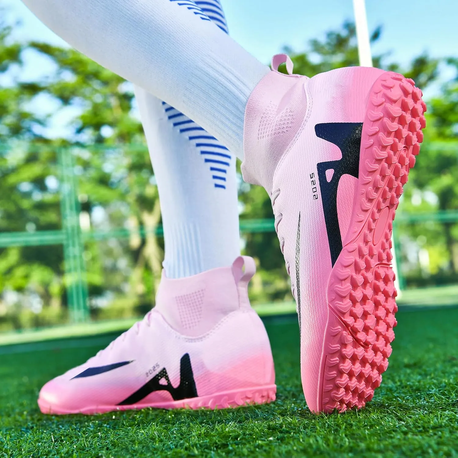 Soccer Cleats for Mens Womens Indoor Soccer Shoes Unisex Baseball Turf Shoes Youth Rugby Shoes Adult AG FG TF Football Boots Wide Training Sneaker
