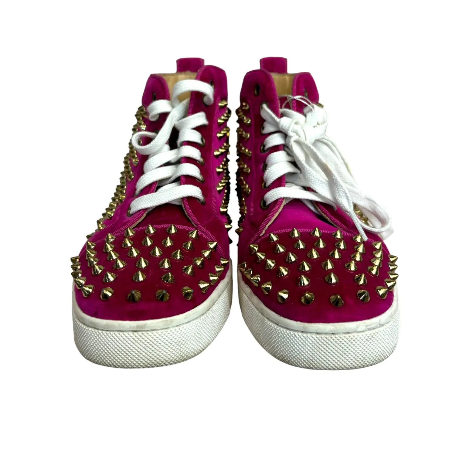 Spikes Orlato Mid Top Sneakers Velvet Size 37.5