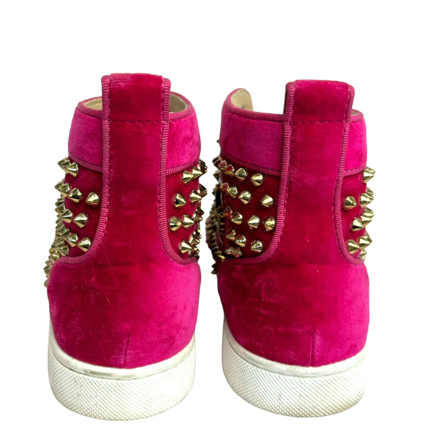 Spikes Orlato Mid Top Sneakers Velvet Size 37.5