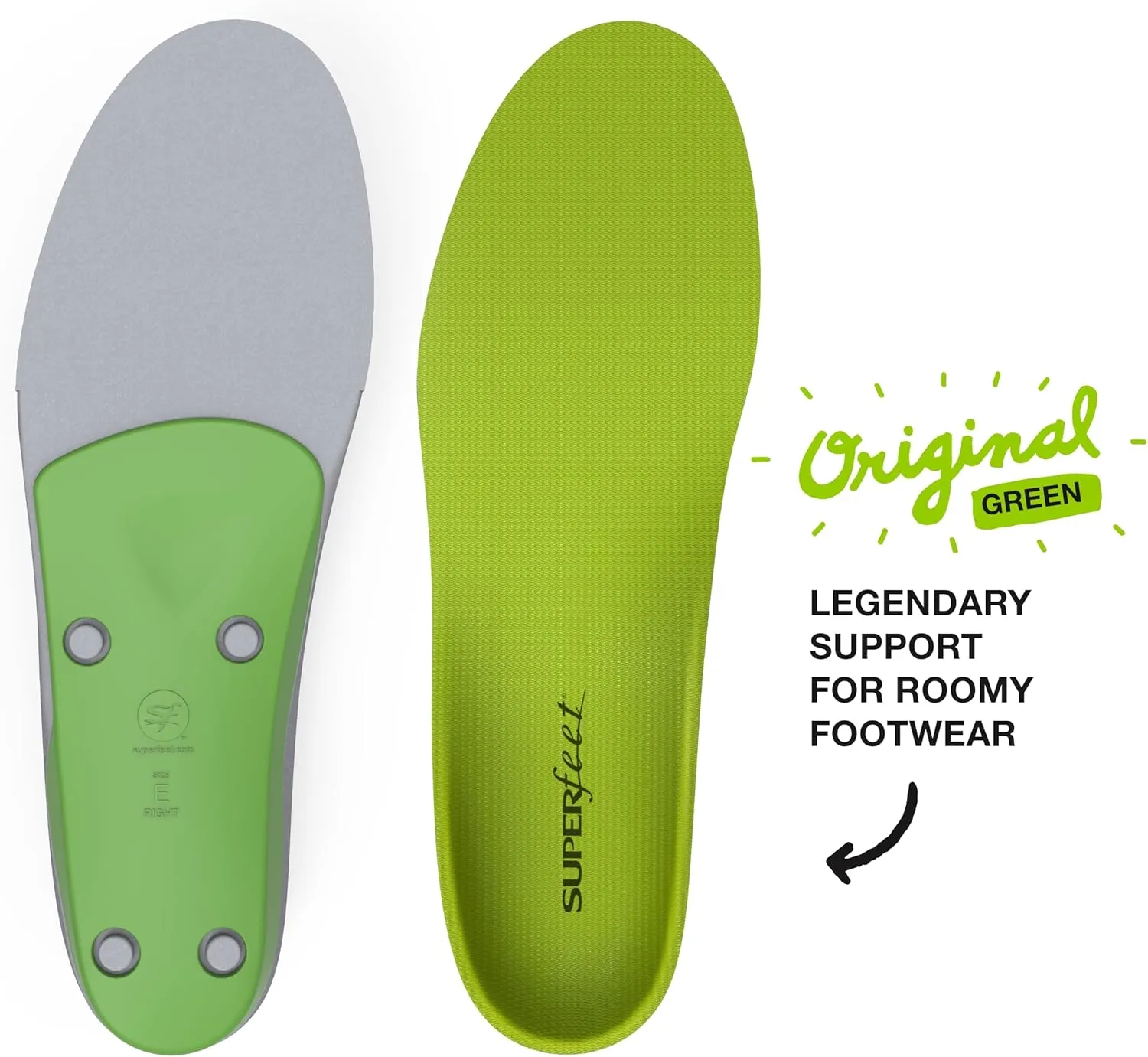 Superfeet All-Purpose Support High Arch Insoles (Green) - Trim-To-Fit Orthotic Shoe Inserts - Professional Grade - Men 7.5-9 / Women 8.5-10
