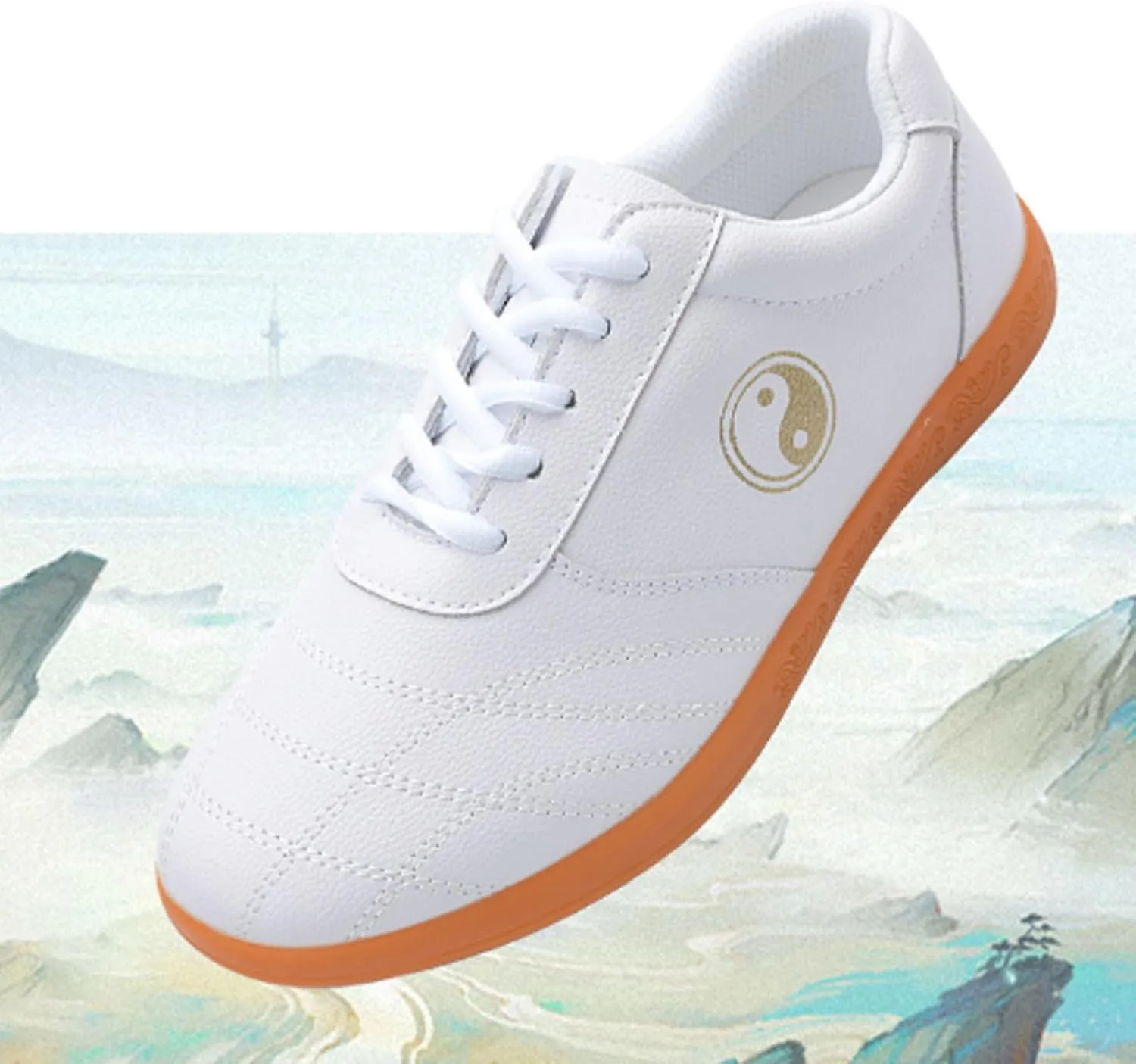 Tai Chi Shoes for Women Soft Leather Kung Fu Martial Arts Training Shoes,Tai Chi Taekwondo Shoes for Men Breathable Tai Chi Sports Shoes