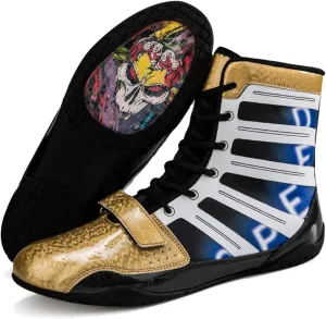 TECDOTO Men's Wrestling Shoes, Lightweight Breathable Training Shoes, Durable Boxing Weightlifting Shoes for Adults Youth,Multicolor3-6.5