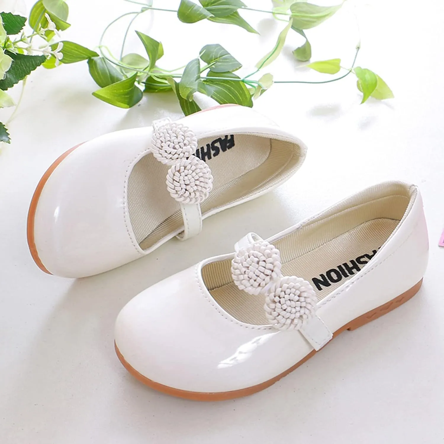 Toddle Size 4 Shoes Children Shoes White Leather Shoes Bowknot Girls Princess Shoes Single Shoes Infant Shoes Size 4