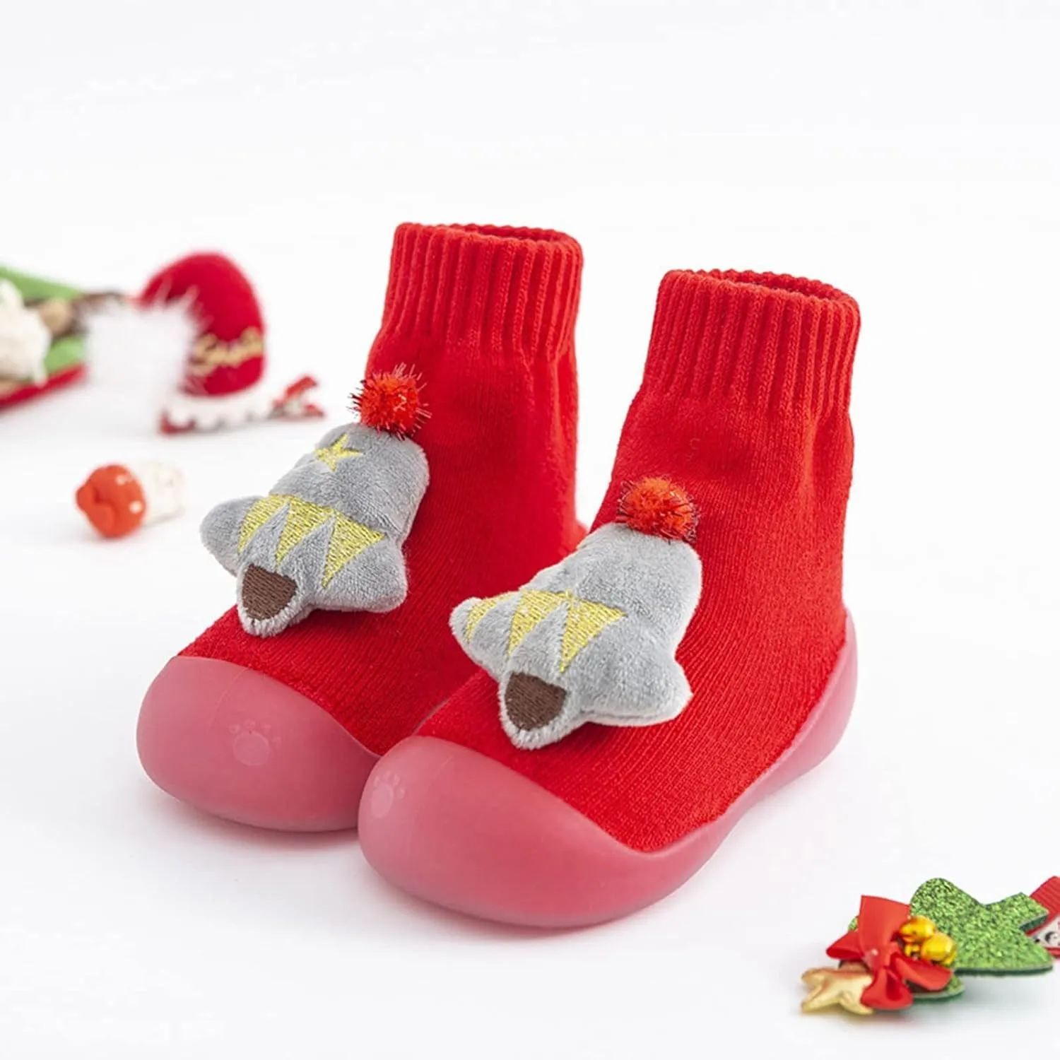 Toddler Wrestling Shoes Christmas Infant Baby Toddler Boys Girls Cartoon Ears Floor Socks Non 5t Girl Slippers
