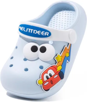 Toddlers Boys & Girls Clogs Cute Cars EVA Non-Slip Lightweight Kids Water Shoes for Summer Beach Pool