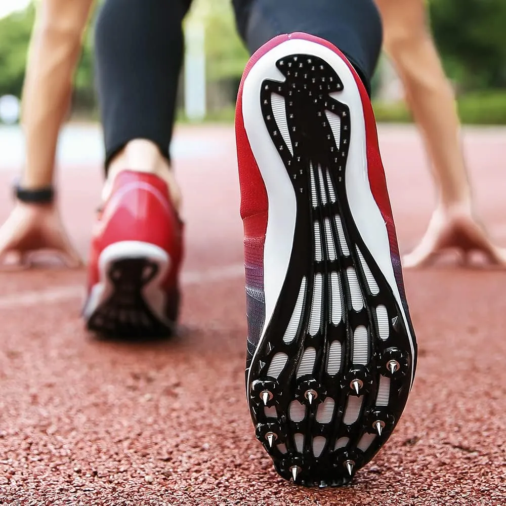 Track and Field Shoes Men Women Kids Spikes Sneakers Track Race Jumping Sneakers Girls Professional Running Nail Spikes Shoes Boys