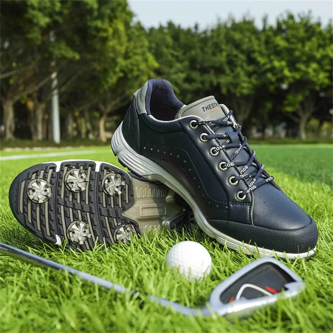 UCUZMI Golf Shoes for Men, Outdoor Waterproof Golf Sport Athletic Sneakers Anti Slip Golf Trainers