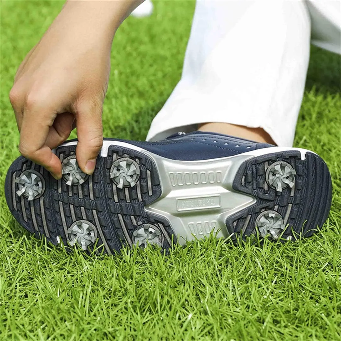 UCUZMI Golf Shoes for Men, Outdoor Waterproof Golf Sport Athletic Sneakers Anti Slip Golf Trainers