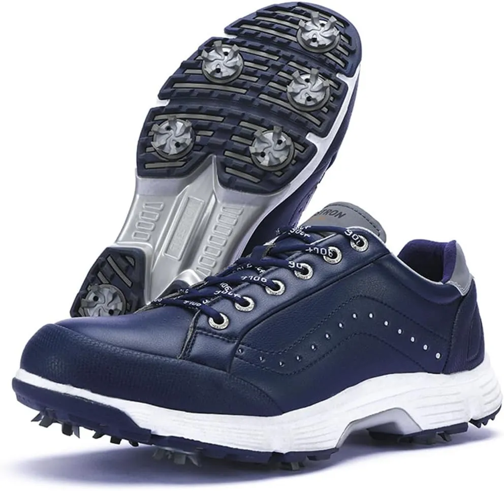 UCUZMI Golf Shoes for Men, Outdoor Waterproof Golf Sport Athletic Sneakers Anti Slip Golf Trainers