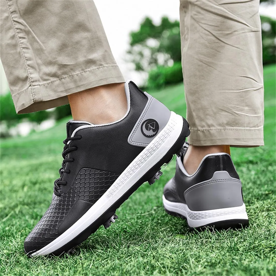 UCUZMI Golf Training Shoes for Men Outdoor Waterproof Golf Sport Sneakers Lightweight Golf Fitness Trainers