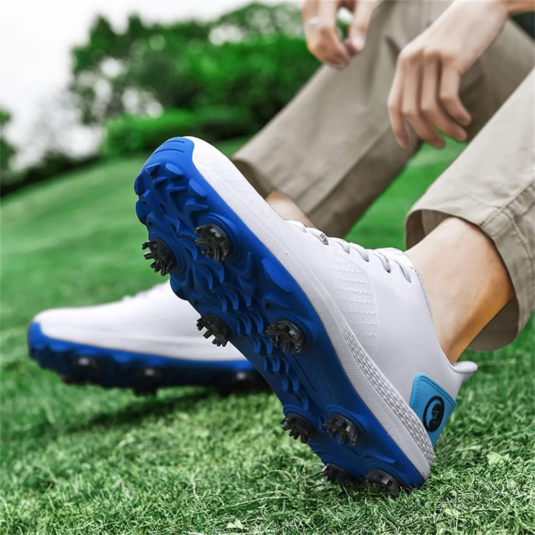 UCUZMI Golf Training Shoes for Men Outdoor Waterproof Golf Sport Sneakers Lightweight Golf Fitness Trainers