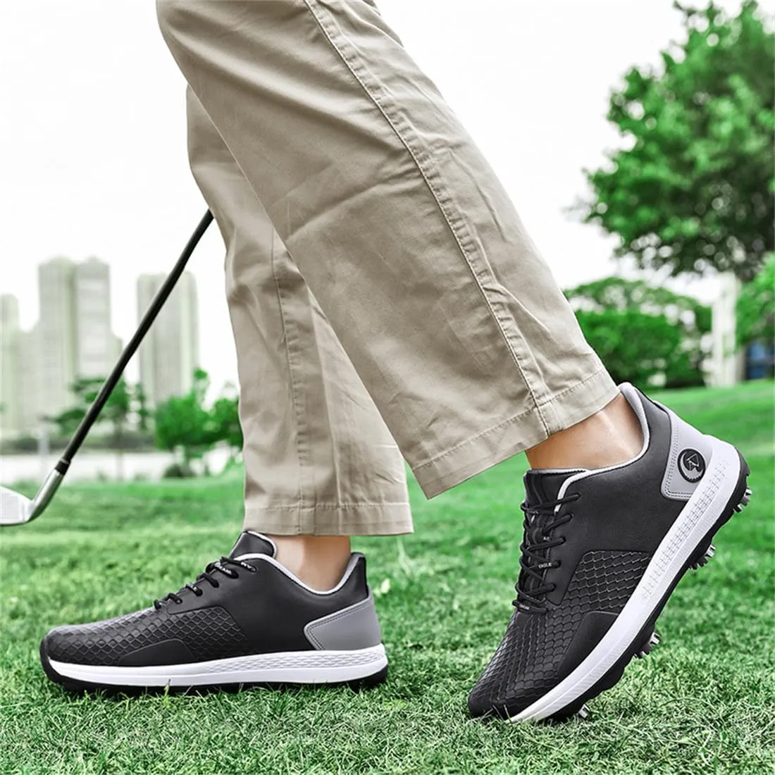 UCUZMI Golf Training Shoes for Men Outdoor Waterproof Golf Sport Sneakers Lightweight Golf Fitness Trainers