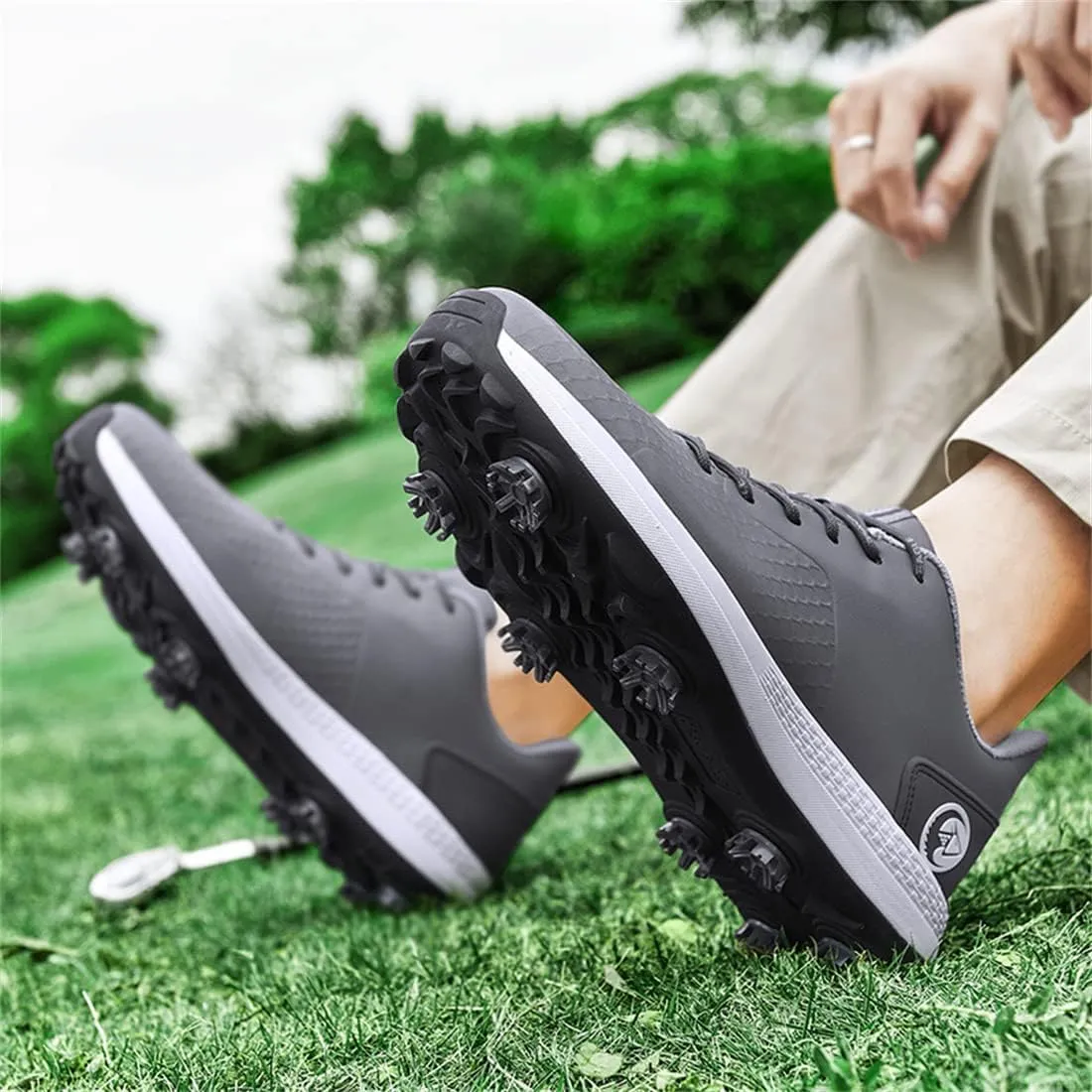 UCUZMI Golf Training Shoes for Men Outdoor Waterproof Golf Sport Sneakers Lightweight Golf Fitness Trainers