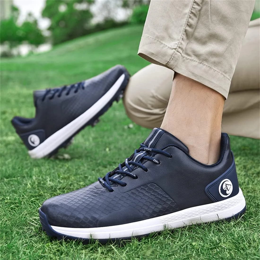 UCUZMI Golf Training Shoes for Men Outdoor Waterproof Golf Sport Sneakers Lightweight Golf Fitness Trainers