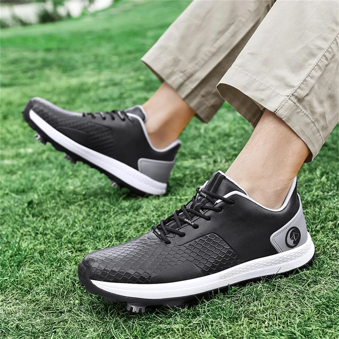 UCUZMI Golf Training Shoes for Men Outdoor Waterproof Golf Sport Sneakers Lightweight Golf Fitness Trainers