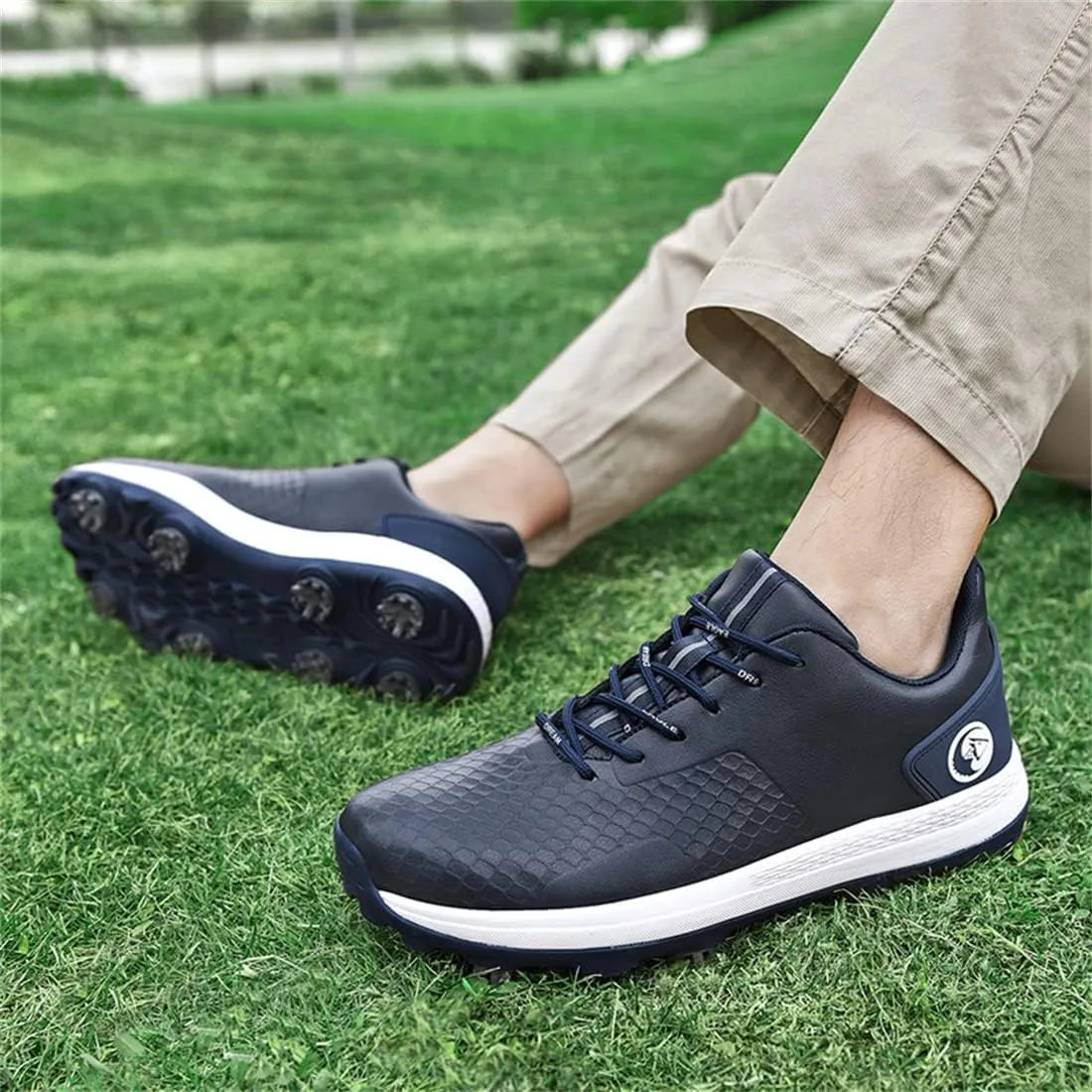 UCUZMI Golf Training Shoes for Men Outdoor Waterproof Golf Sport Sneakers Lightweight Golf Fitness Trainers