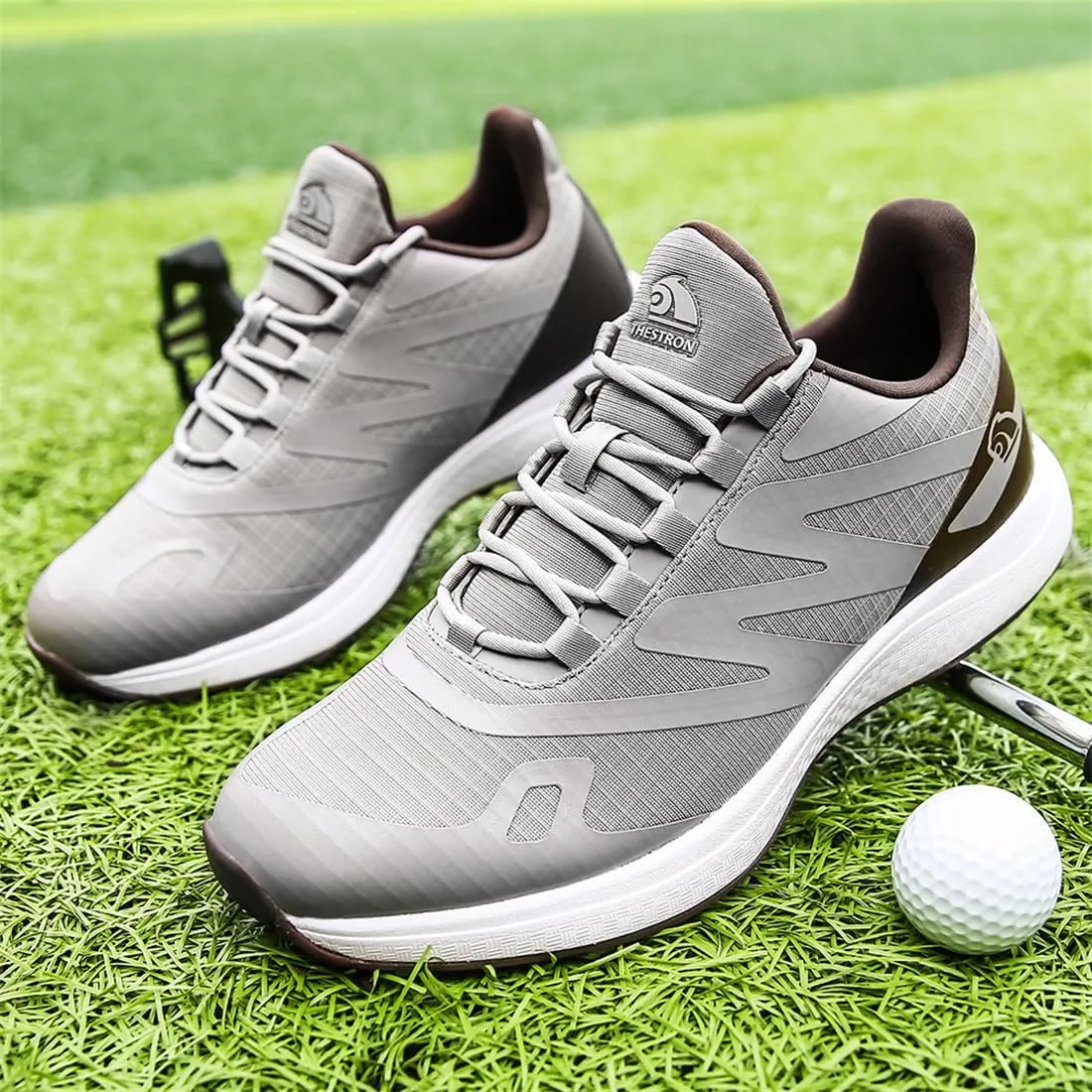 UCUZMI Men's Golf Shoes Outdoor Golf Trainers Lightweight Golfing Footwear Fashion Anti-Slip Walking Sneakers