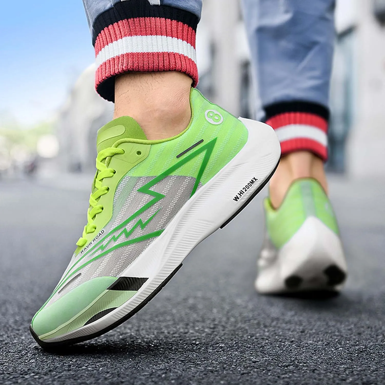 Unisex Sports Running Shoes Racing Competition Training Shoes Fashion Sneakers Breathable Mesh Walking Casual Sneakers