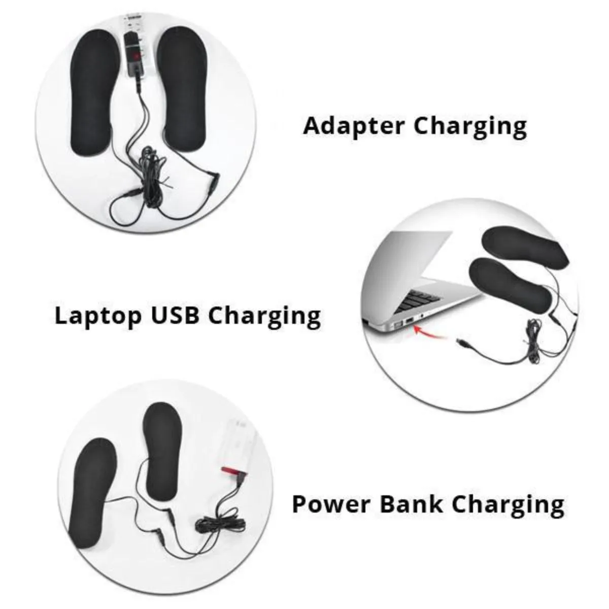 USB Heated Insoles Foot Warmer, Pair