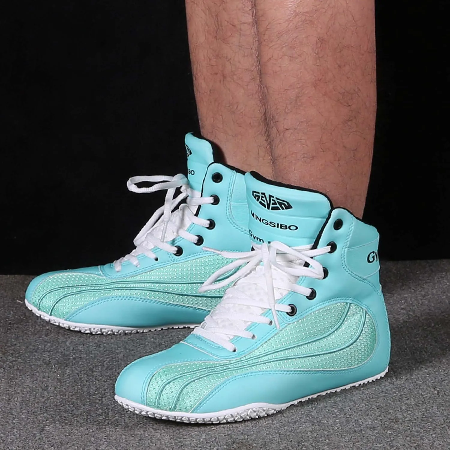 Usoway Men's Professional Boxing Shoes Non-Slip Wrestling Shoes Women's Lightweight Boxing Wrestling Training Shoes Adult Fitness Sports Shoes Fighting Weightlifting Multifunctional Shoes