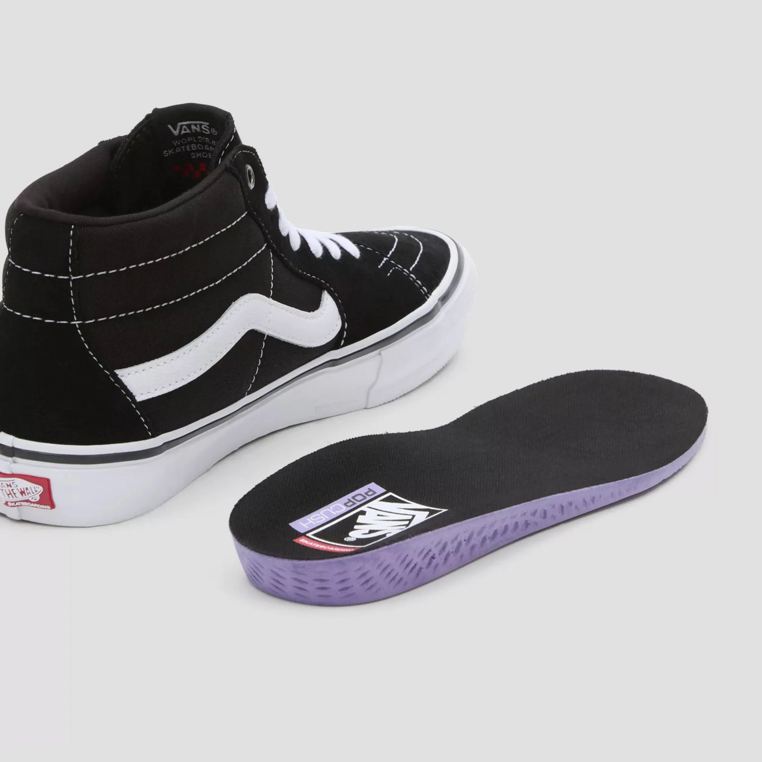 Vans Skate Grosso Shoes Mid Black / White