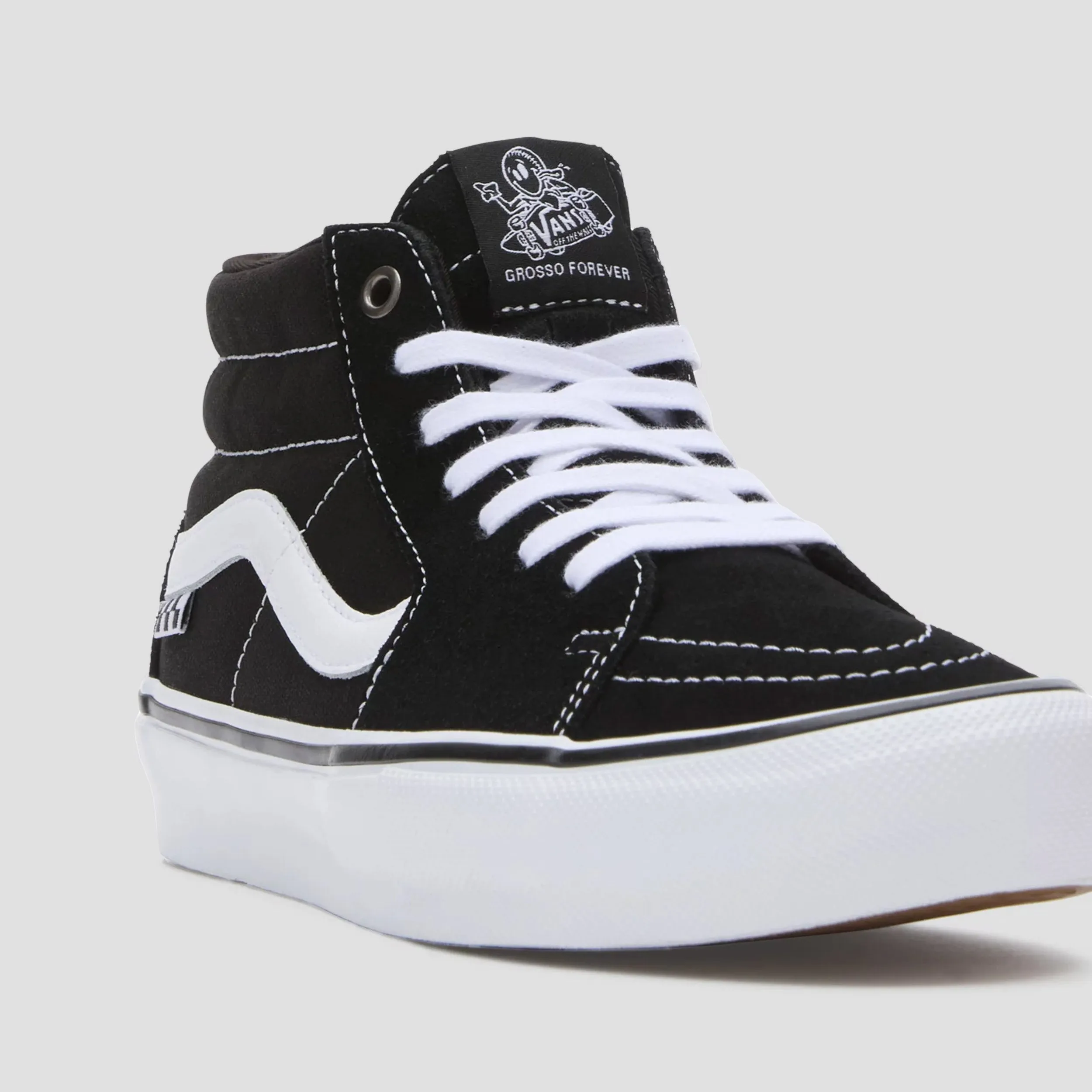Vans Skate Grosso Shoes Mid Black / White