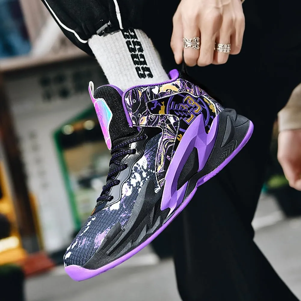 VAXAV Unisex High Top Basketball Shoes Outdoor Sports Running Tennis Sneakers