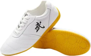 VEACAM Taekwondo Shoes, Ultralight Leather Martial Arts Sneakers Anti-Slip Kung Fu Taichi Training Shoes for Adults and Children